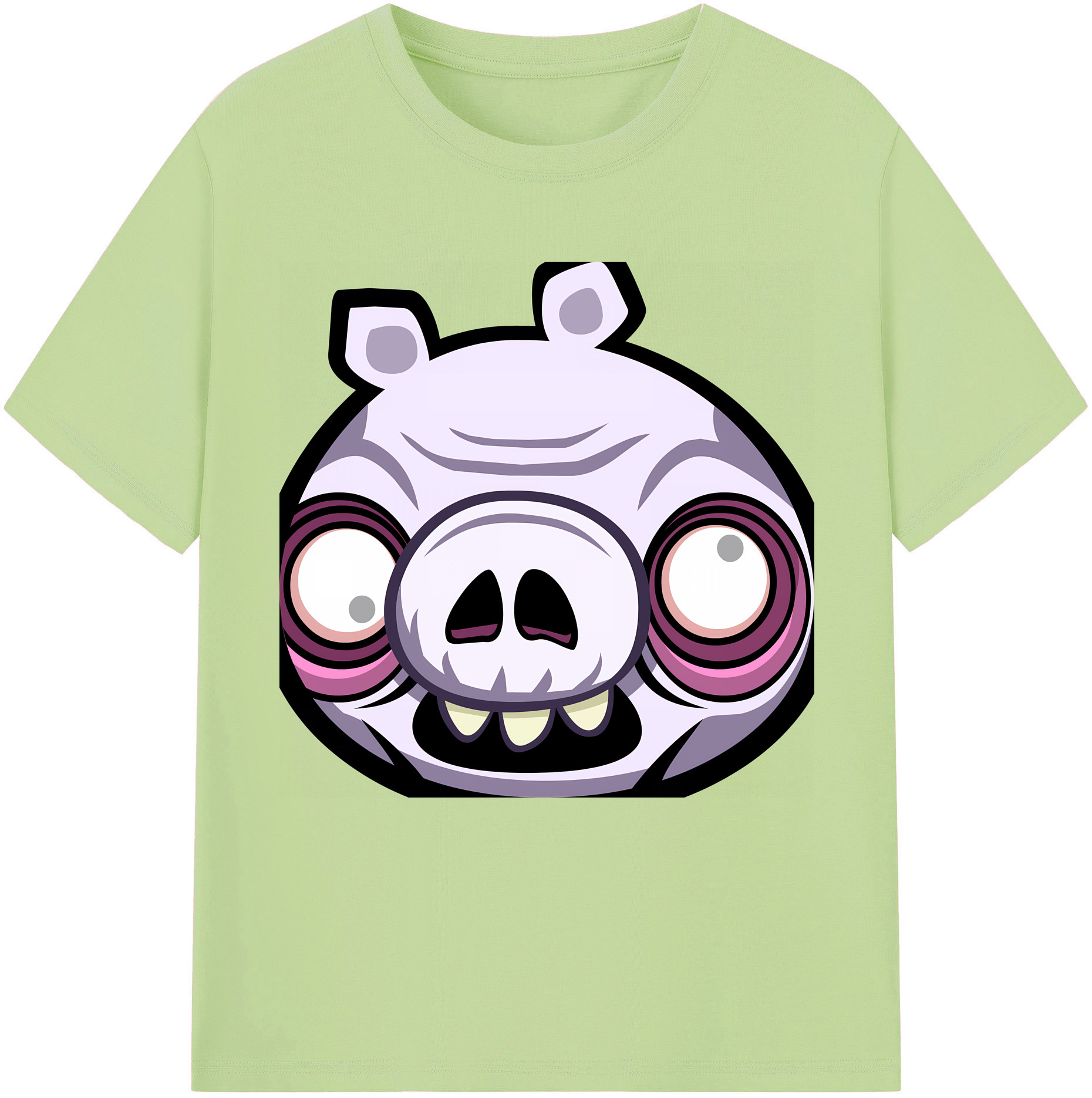 （画像用） Angry Birds アングリーバード 綿100％半袖Tシャツ（フロントプリント）